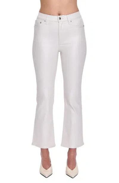 Pistola Lennon High Rise Cropped Bootcut Jeans In Ivory Luster In White