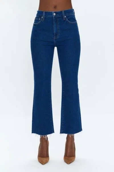 Pistola Lennon Cropped Bootcut Jeans In Waterloo In Blue