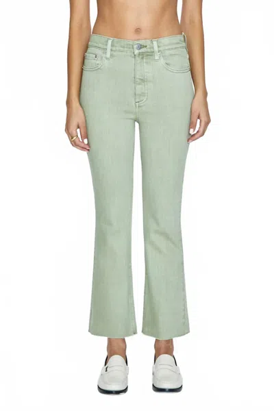 Pistola Lennon Cropped Jeans In Sage Snow In Green