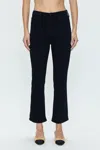 Pistola Lennon High Rise Crop Boot Cut Jeans In Dark Vinyl In Black