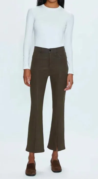 PISTOLA LENNON HIGH RISE CROP BOOT JEANS IN COATED PALMS