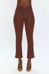 Pistola Lennon High Rise Crop Boot Jeans In Coated Saddle