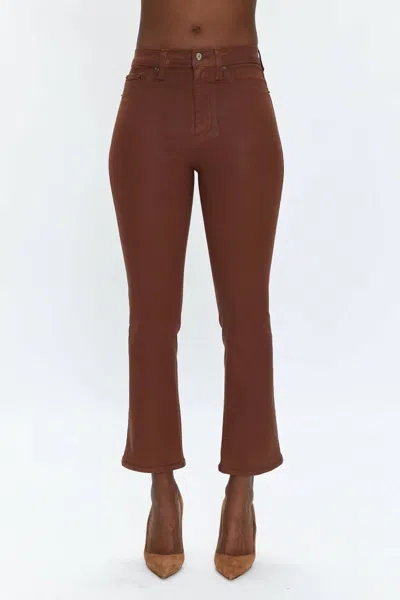 Pistola Lennon High Rise Crop Boot Jeans In Coated Saddle