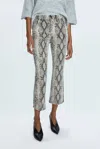 Pistola Lennon High Rise Cropped Bootcut In Python In Multi