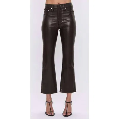 Pistola Lennon High Rise Crop Boot Pants In Coated Mocha In Brown