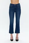 PISTOLA LENNON HIGH RISE CROP BOOTCUT IN BLUE