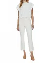 Pistola Lennon High Rise Cropped Boot In Blank Slate In White