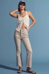 Pistola Lennon High-rise Crop Flare Jeans In Beige