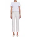 Pistola Lennon High Rise Cropped Bootcut Jeans In Ivory Luster In White
