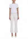 Pistola Lennon High Rise Cropped Bootcut Jeans In Ivory Luster In White