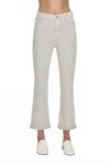 Pistola Lennon High Rise Cropped Bootcut Jeans In Ivory Luster In White