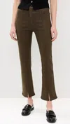 Pistola Lennon High Rise Bootcut Jean In Coated Palms In Green