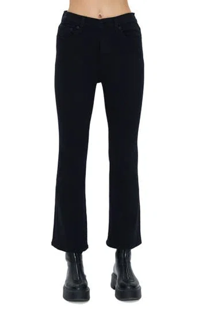 Pistola Lennon High Waist Ankle Bootcut Jeans In Black