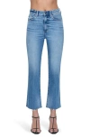 Pistola Distressed High Waist Bitten Raw Hem Bootcut Jeans In Rhythm Vintage