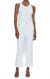 Pistola Lana Crop With Cuff High Rise Ultra Wide Leg Jean In Vivid White In Multi