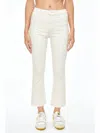 Pistola Lennon High Rise Crop Boot Cut Jeans In Sand Stone In White