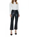 Pistola Lana High Rise Faux Leather Trousers In Slate Black In Multi