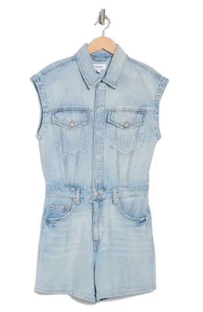 Pistola Lennox Cap Sleeve Denim Romper