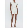 Pistola Nina Denim Dress In Eggshell