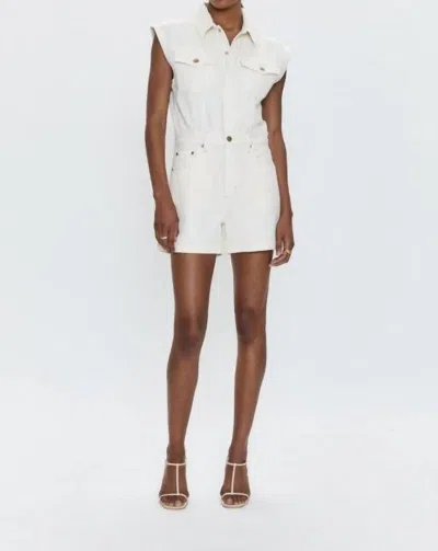 PISTOLA LENNOX DENIM ROMPER IN ECRU