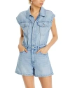 Pistola Lennox Denim Romper In Mid-summer In Mid-summer
