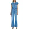 Pistola Ace Sleeveless Barrel Leg Jumpsuit In Rally In Blue