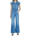 Pistola Ace Sleeveless Barrel Leg Jumpsuit In Rally In Blue