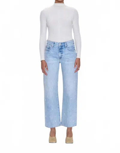 Pistola Lexi Mid Rise Bowed Straight Jeans In Stellar Vintage In Multi