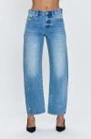 Pistola Lexi Distressed Ankle Wide Leg Jeans In Confetti Vintage