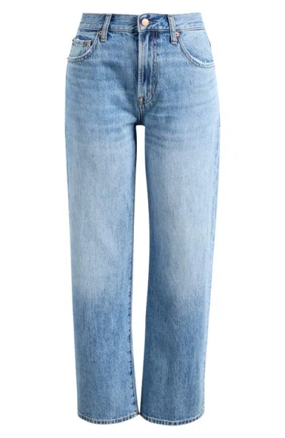 Pistola Lexi Distressed Crop Barrel Jeans In Blue