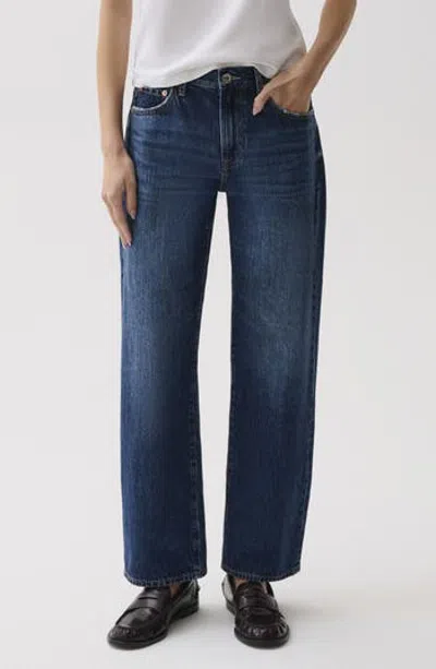 Pistola Lexi Distressed Studded Crop Barrel Jeans In Blue