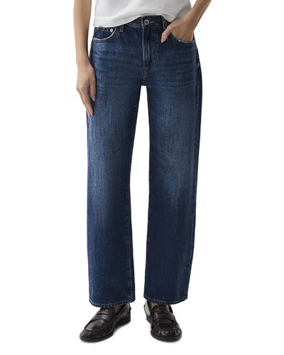 Pistola Lexi High Rise Straight Jeans In Moonwave In Blue