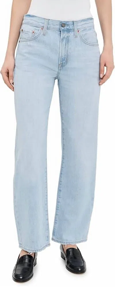Pistola Lexi Mid Rise Bowed Straight Jean In Dolce Vita Vintage In Blue