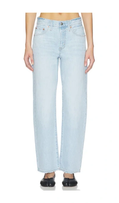 Pistola Lexi Mid Rise Bowed Straight Jeans In Blue
