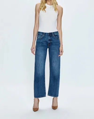 Pistola Lexi Mid Rise Bowed Straight Jeans In Artisan