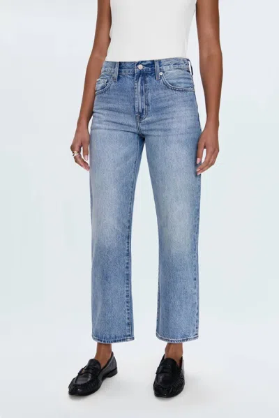 Pistola Lexi Mid Rise Bowed Straight Jeans In Bowie In Multi