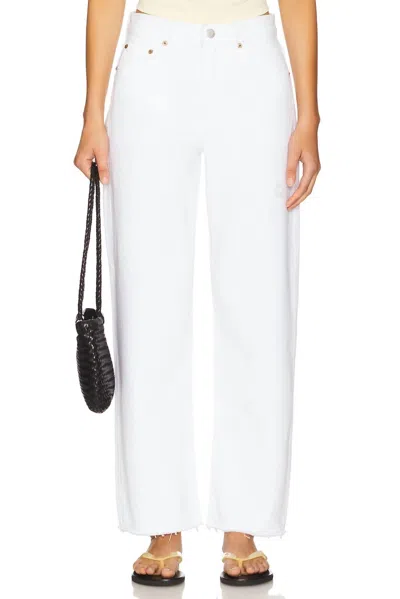 Pistola Lexi Mid Rise Bowed Straight Jeans In Luxe White Vintage