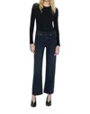 Pistola Lexi Mid Rise Bowed Straight Jeans In Mercury In Beige