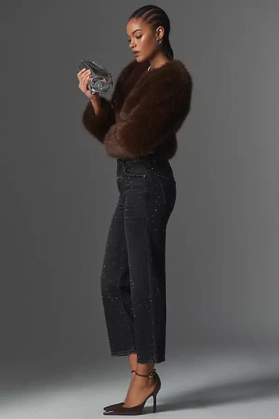 Pistola Lexi Mid-rise Bowed Straight-leg Jeans In Brown