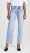 Pistola Lexi Mid Rise Bowed Straight Leg Jeans In Bowie In Multi