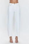 Pistola Lexi Mid Rise Bowed Straight Leg Jeans In White