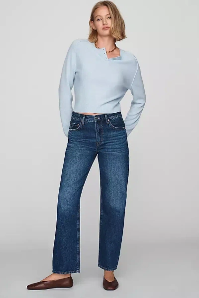 Pistola Lexi Mid-rise Tapered Jeans In Blue