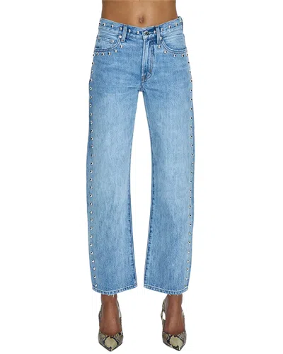 Pistola Lexi Satellite Bowed Straight Jean In Blue