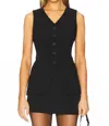Pistola Lila Fitted Vest In Black In Black
