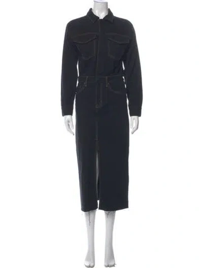 Pre-owned Pistola Long Dress In Black