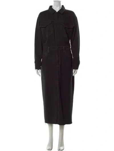 Pre-owned Pistola Long Dress In Black