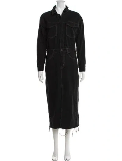 Pre-owned Pistola Long Dress In Black