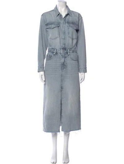 Pre-owned Pistola Long Dress In Blue