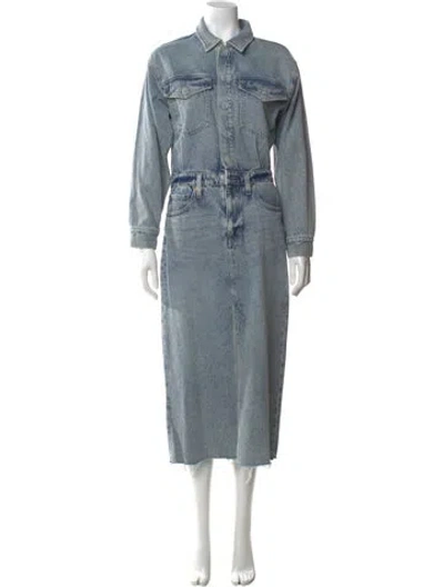 Pre-owned Pistola Long Dress In Blue