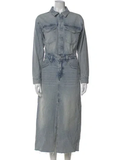 Pre-owned Pistola Long Dress In Blue